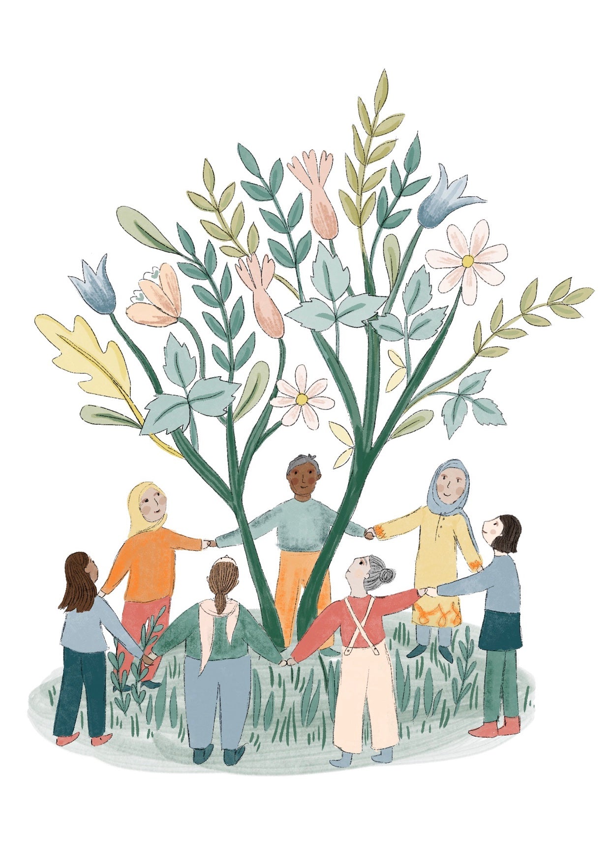 Here We Are Together A4 Print