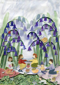 Picnic in the Bluebells A4 Print