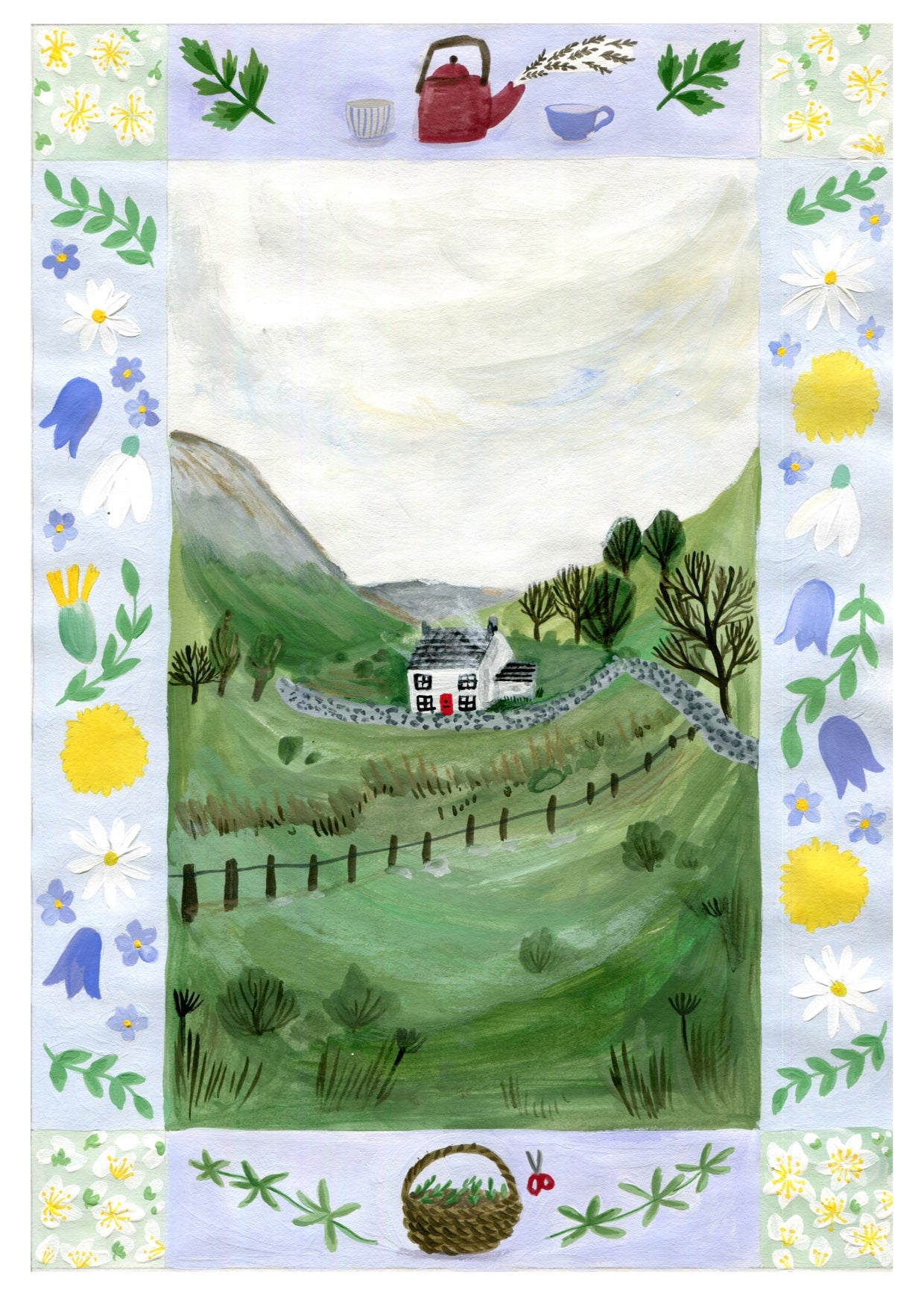 A Lake District Cottage A4 Print