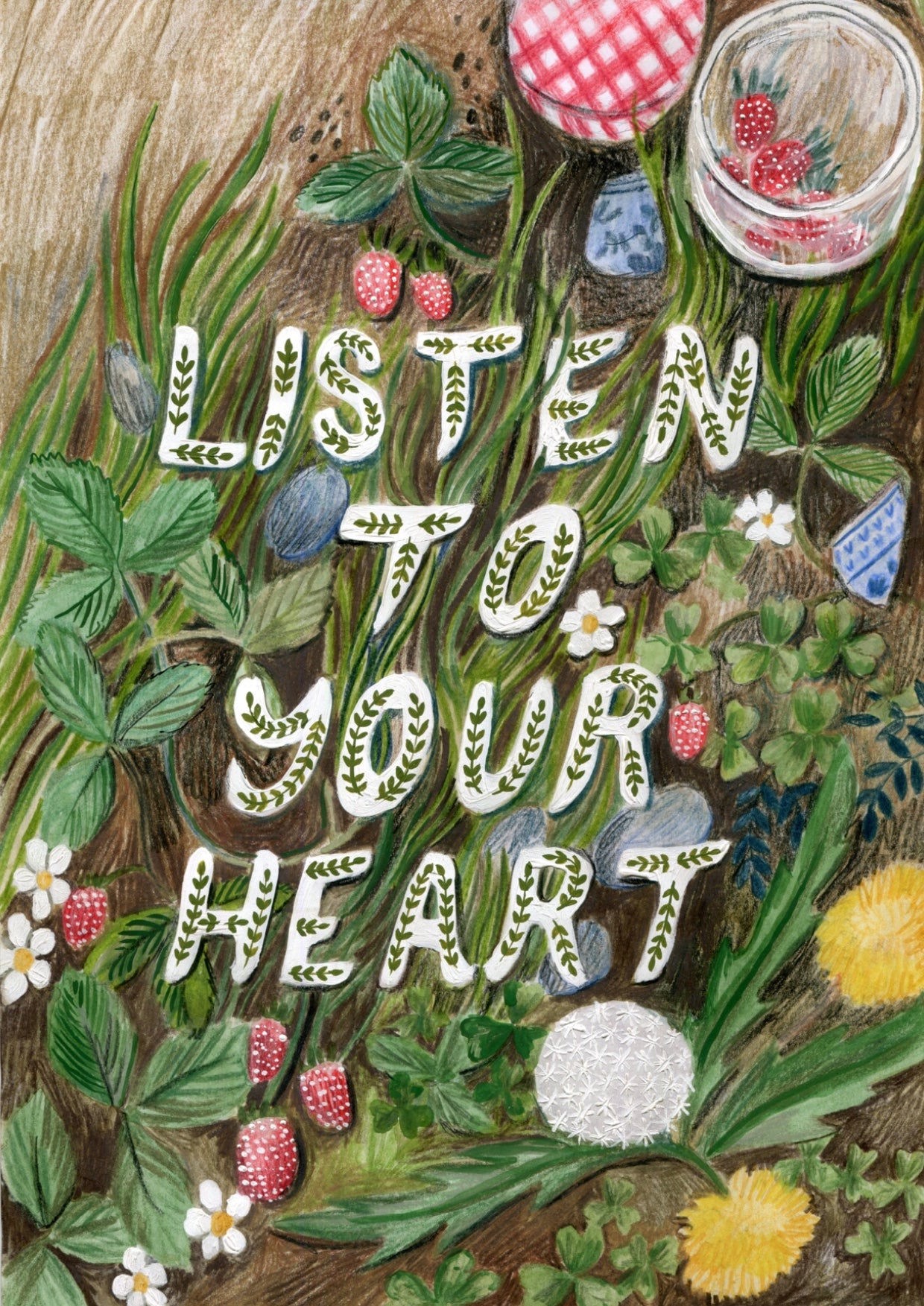 Listen To Your Heart A4 Print